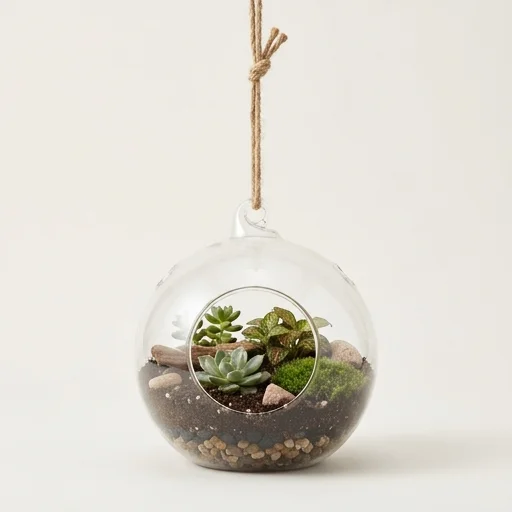 Mkono Hanging Glass Terrarium