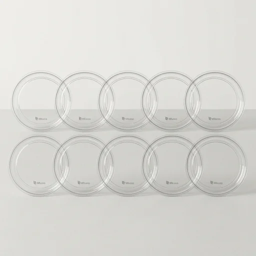 Mkono Clear Plastic Plant Saucers (Set of 10)